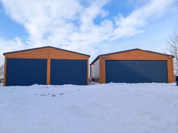 garaż blaszany dwustanowiskowy